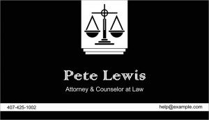 Atorney at law business card