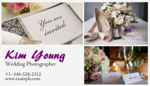 Wedding collage business card